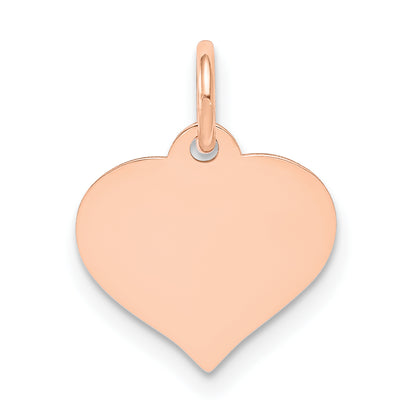14k Rose Gold 14k Rose Gold Heart Disc Charm