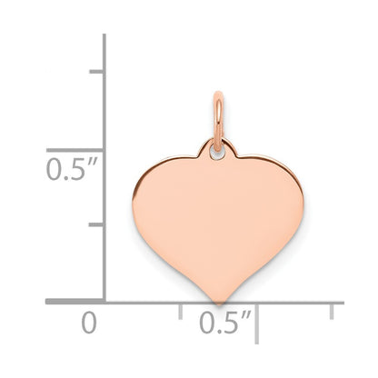 14k Rose Gold 14k Rose Gold Heart Disc Charm