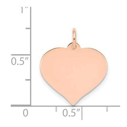 14k Rose Gold 14k Rose Gold Heart Disc Charm