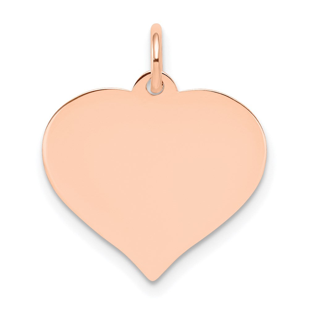 14k Rose Gold 14k Rose Gold Heart Disc Charm