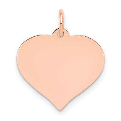 14k Rose Gold 14k Rose Gold Heart Disc Charm