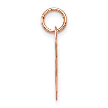 14k Rose Gold Plain .027 Gauge Engraveable Heart Disc Charm