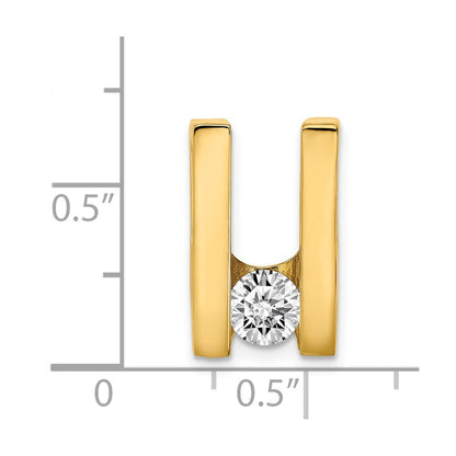 14k AAA 5.25mm Diamond Slide