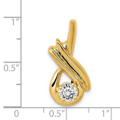 14k 5mm AAA Diamond Fancy Chain Slide