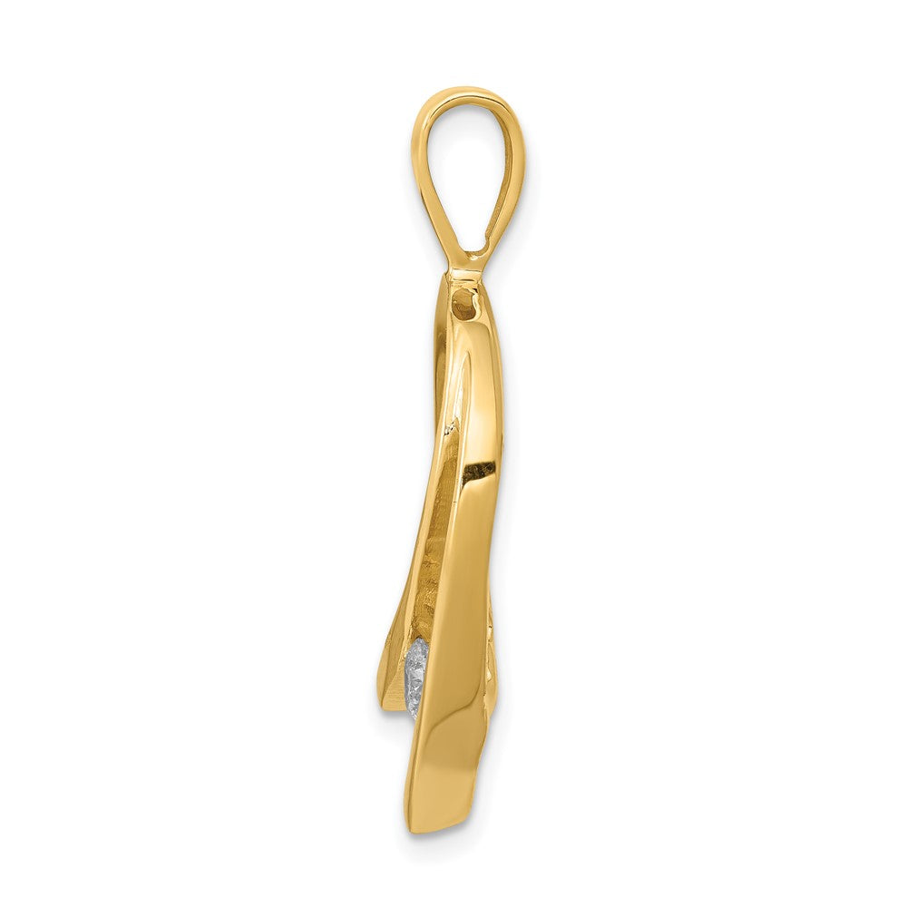 14k Holds 1 4mm stone  AA Diamond Slide