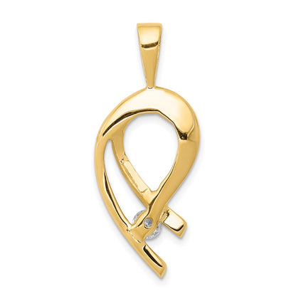 14k Holds 1 4mm stone  AA Diamond Slide