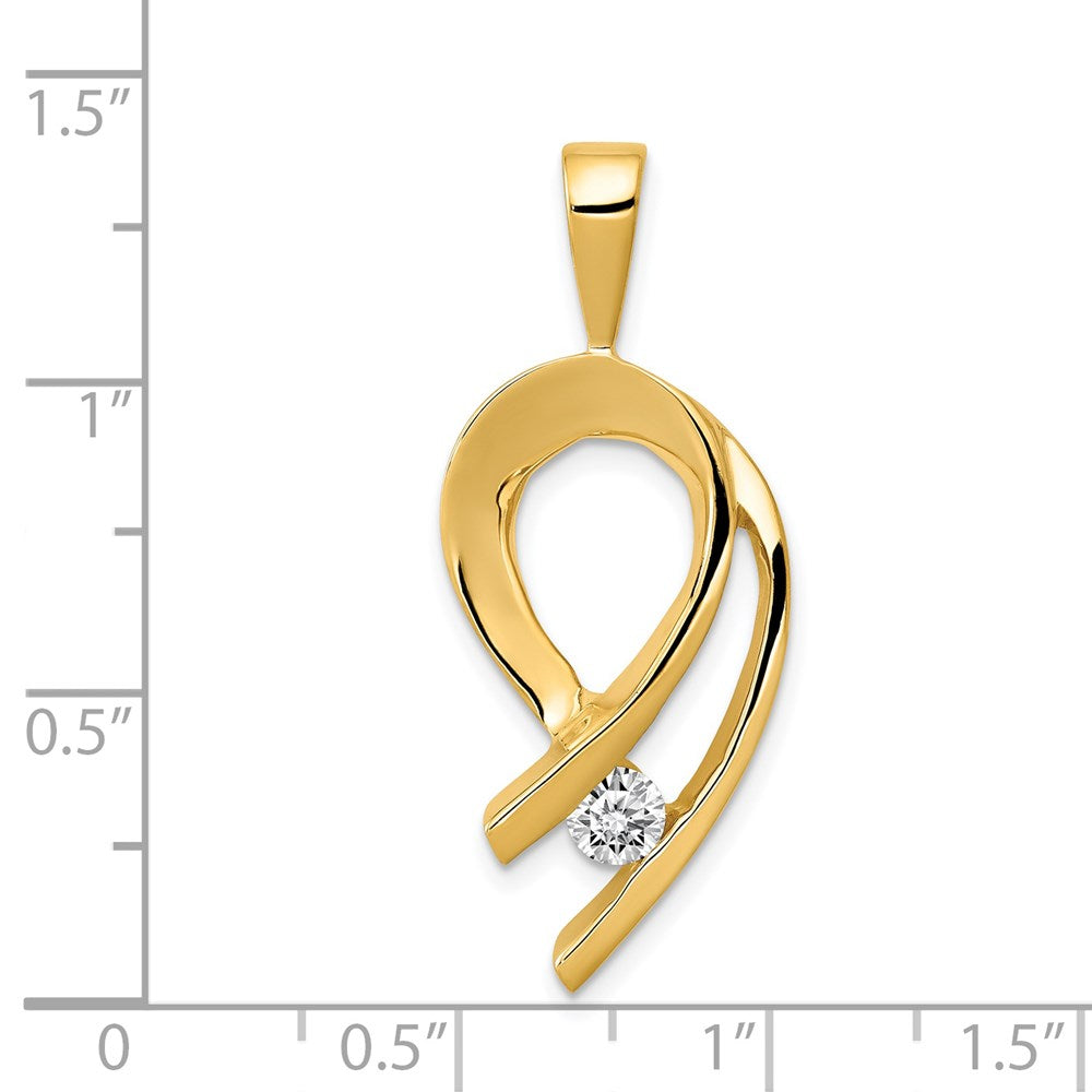 14k Holds 1 4mm stone  AA Diamond Slide