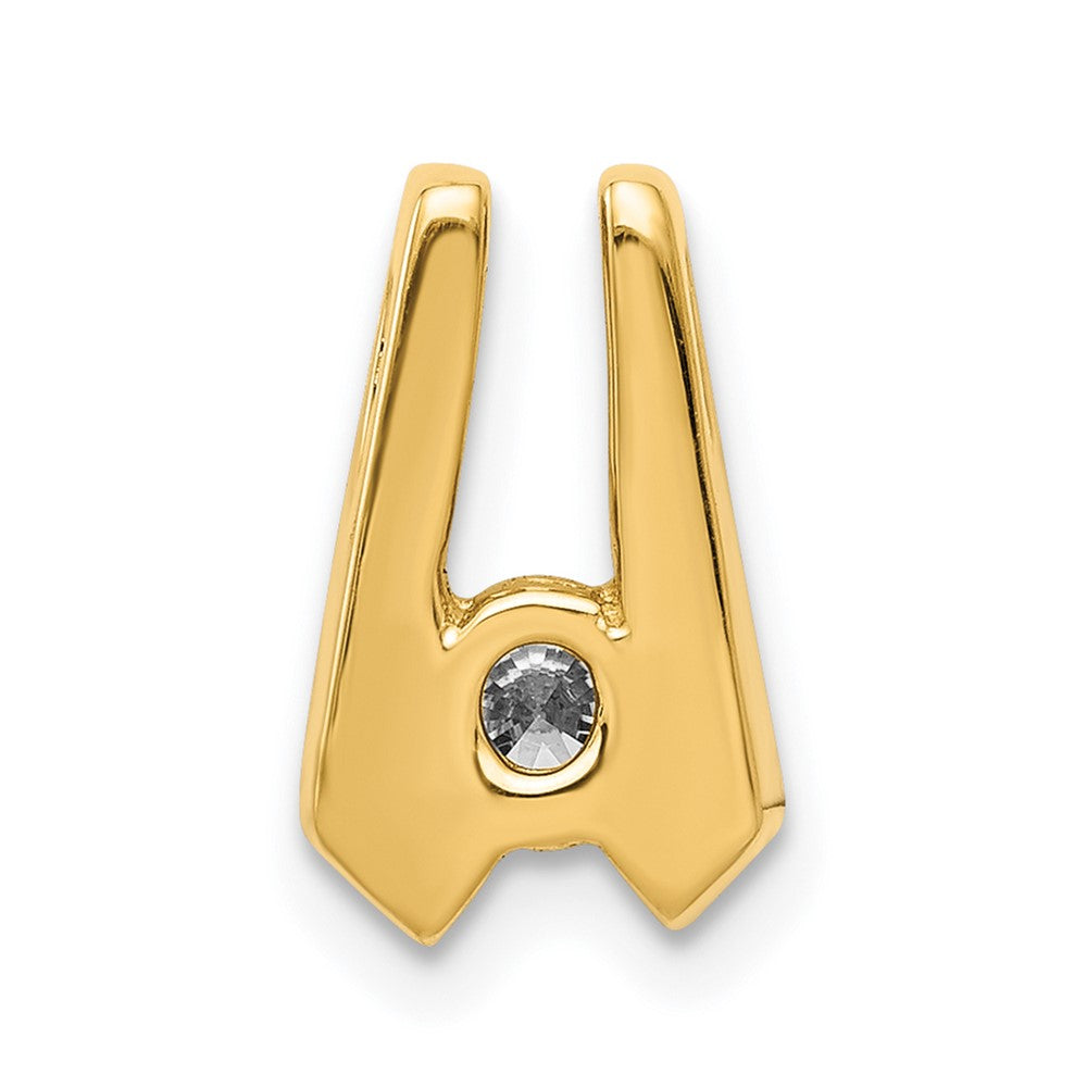 14k AAA 4mm Diamond Slide