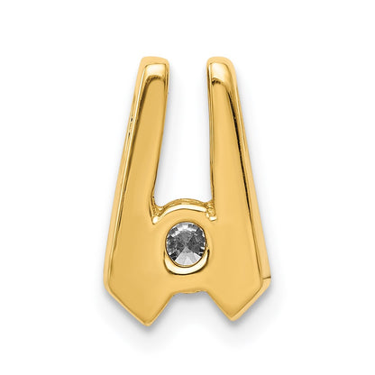 14k AA 4mm Diamond Slide