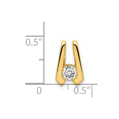 14k AAA 4mm Diamond Slide