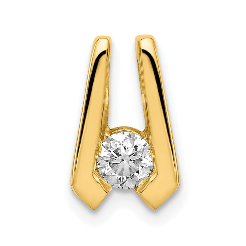 14k AAA 4mm Diamond Slide