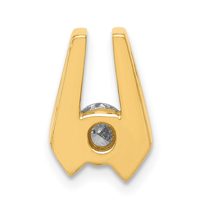 14k AA 4.5mm Diamond Slide