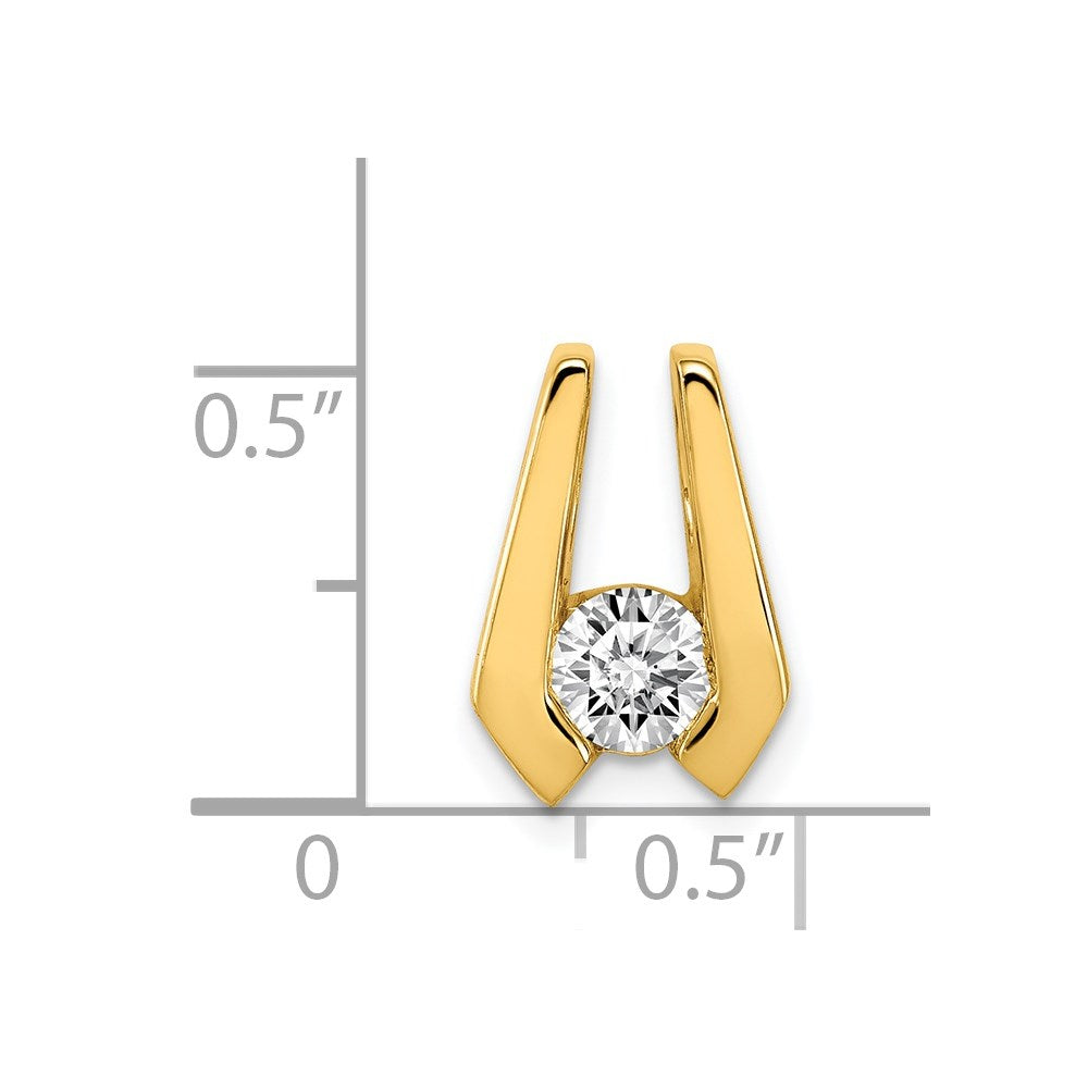 14k AA 4.5mm Diamond Slide