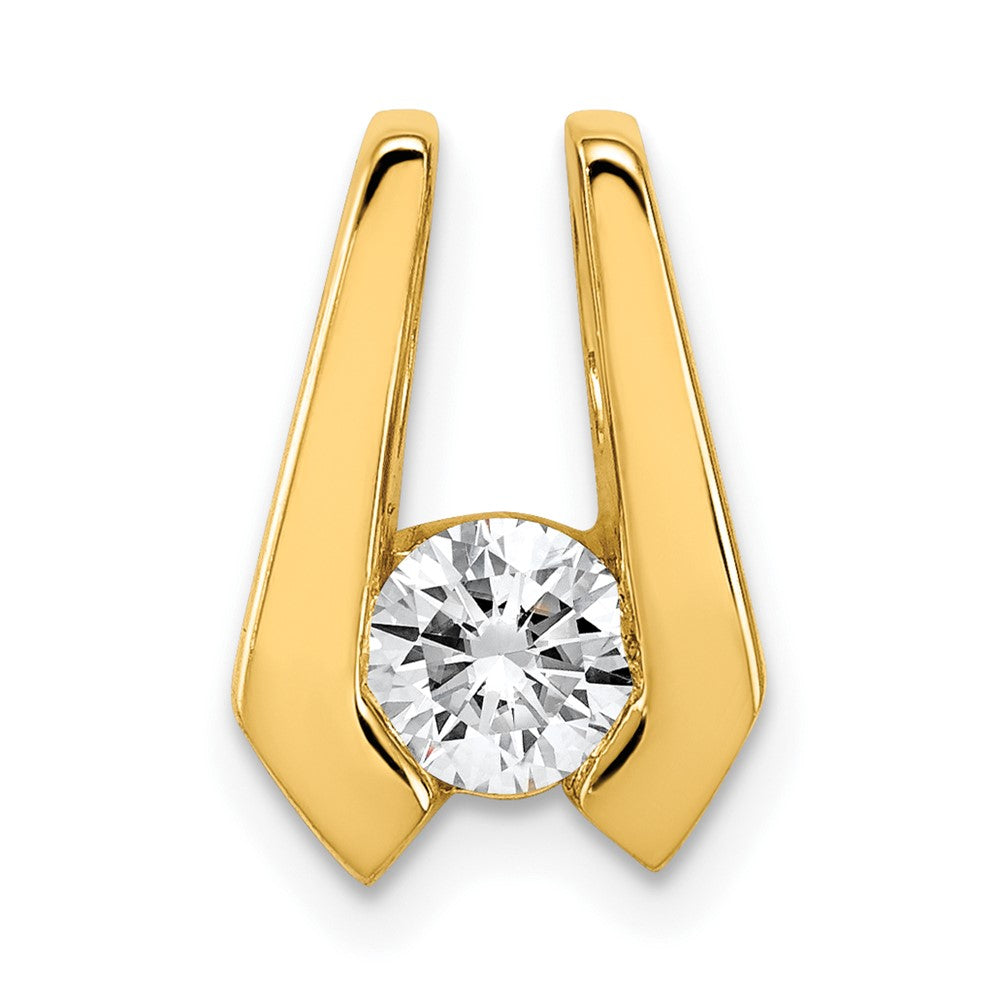 14k AA 4.5mm Diamond Slide