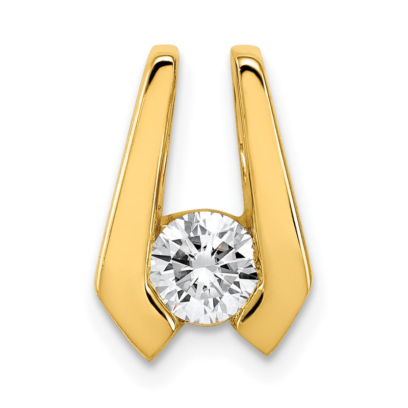 14k AA 4.5mm Diamond Slide