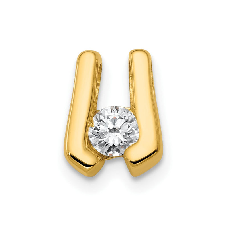 14k AA 3.75mm Diamond Slide
