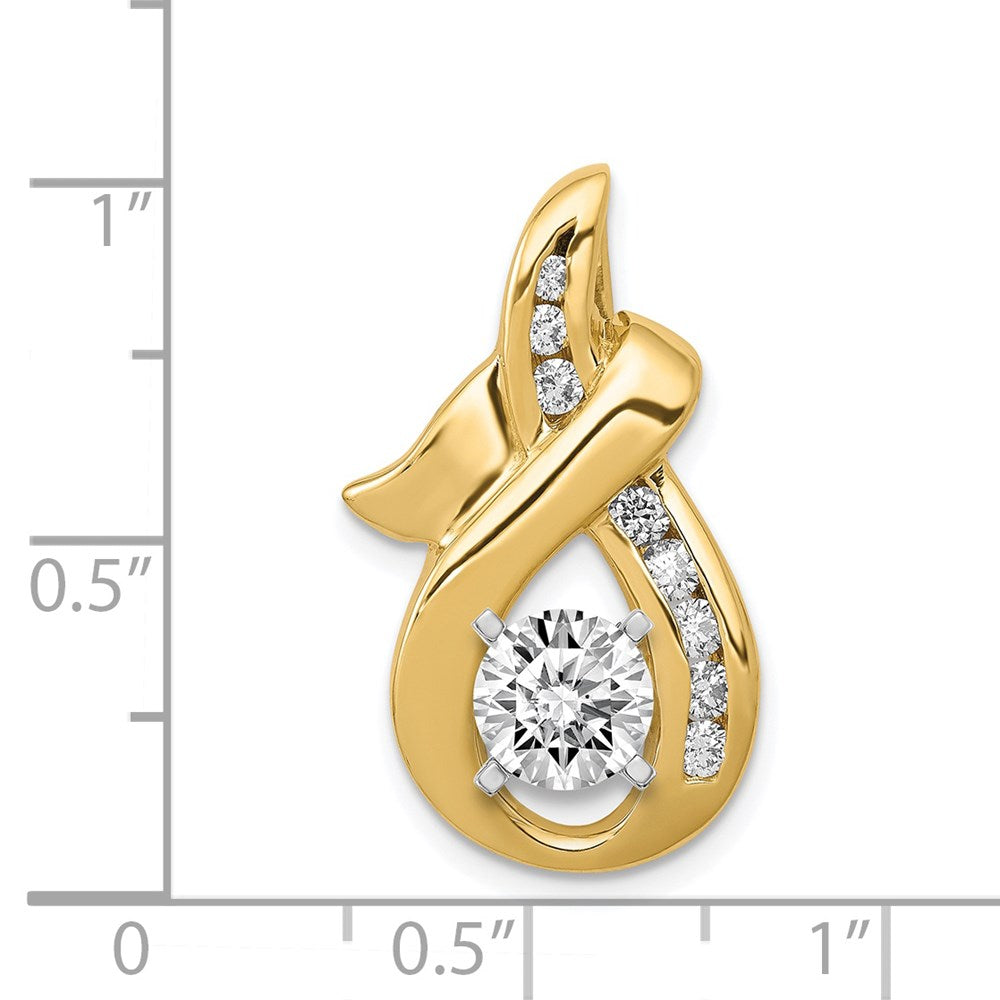 14k AAA Diamond Peg Slide
