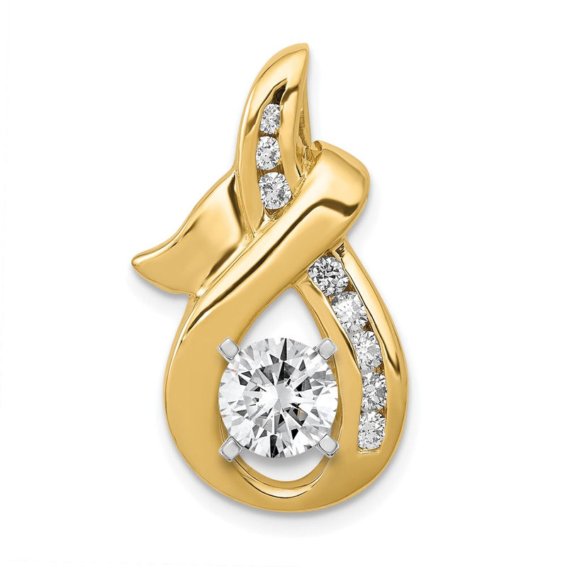 14k AAA Diamond Peg Slide