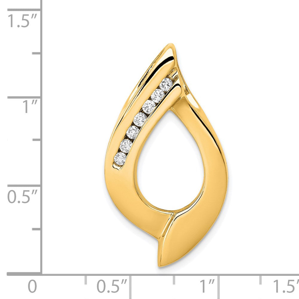 14k Holds 7 1.9mm stones  AA Diamond Slide