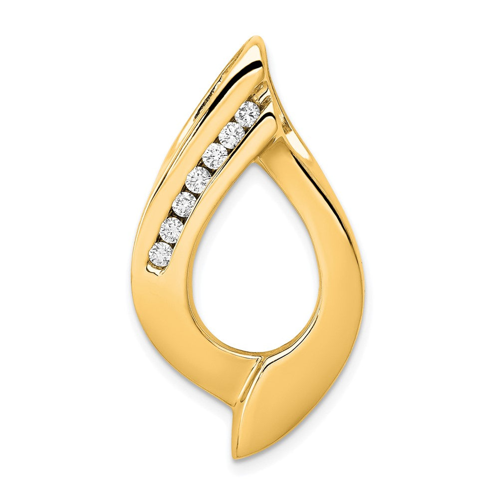 14k Holds 7 1.9mm stones  AA Diamond Slide
