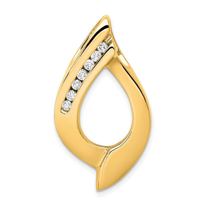14k Holds 7 1.9mm stones  AA Diamond Slide