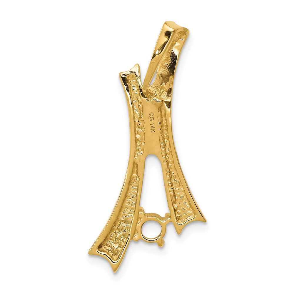 14k Holds 1 4mm Stone  AA Diamond Slide