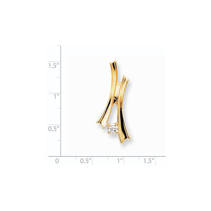 14k Holds 1 4mm Stone  VS Diamond Slide