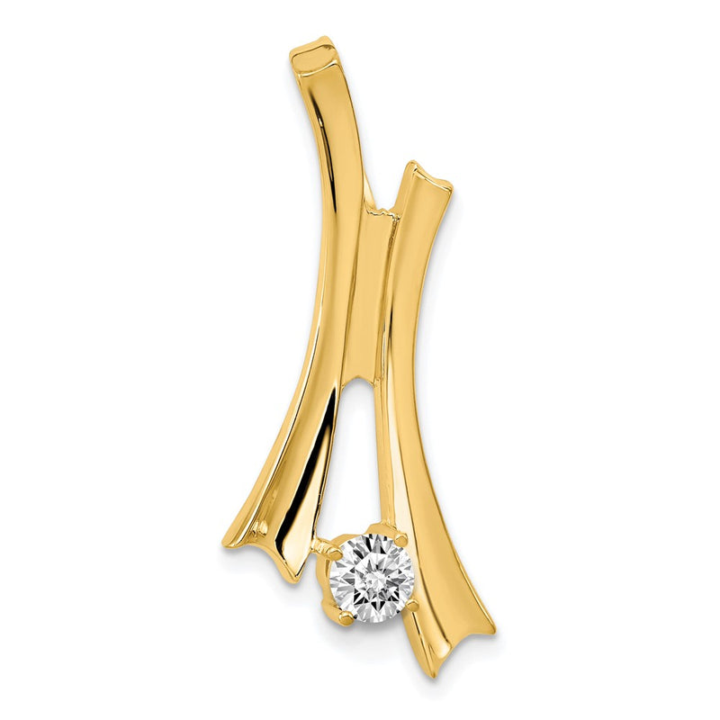 14k Holds 1 4mm Stone  AA Diamond Slide