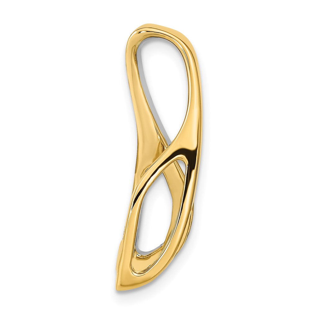 14k Two tone AA Diamond slide