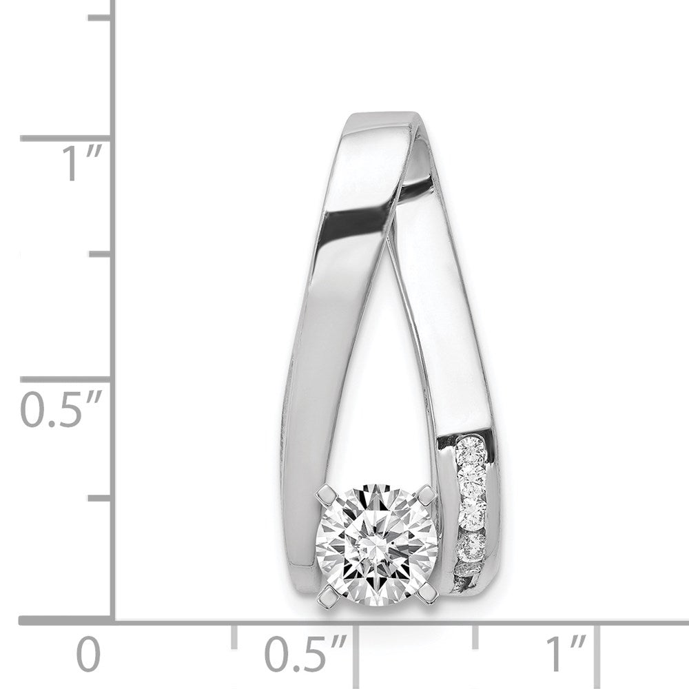 14k White Gold AA Diamond Peg Slide