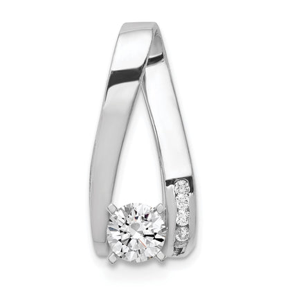 14k White Gold AA Diamond Peg Slide