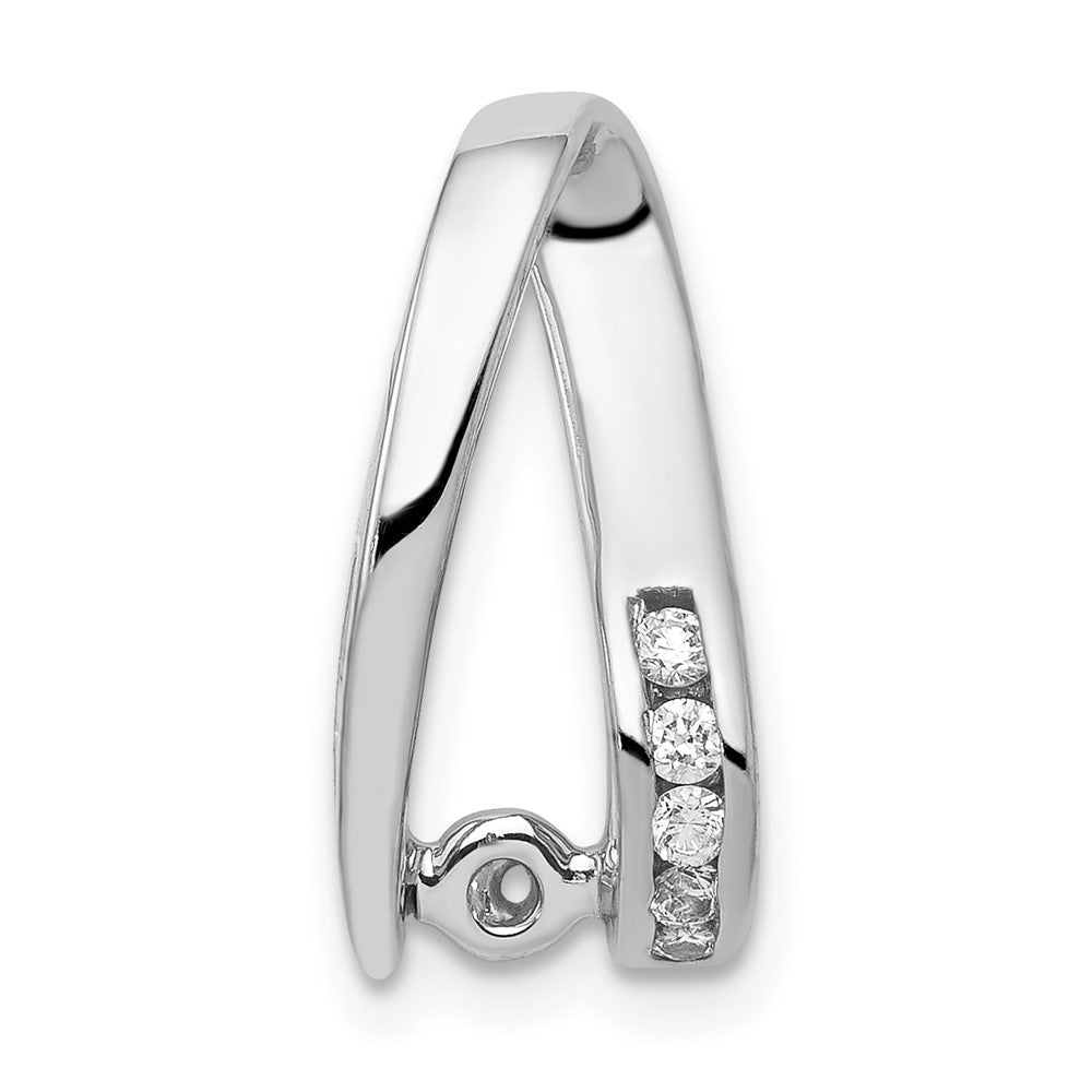 14k White Gold VS Diamond Peg Slide
