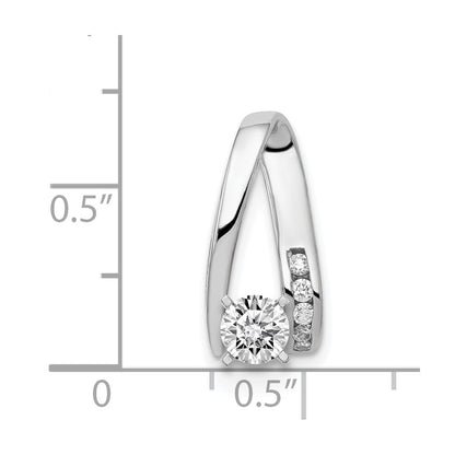 14k White Gold AA Diamond Peg Slide