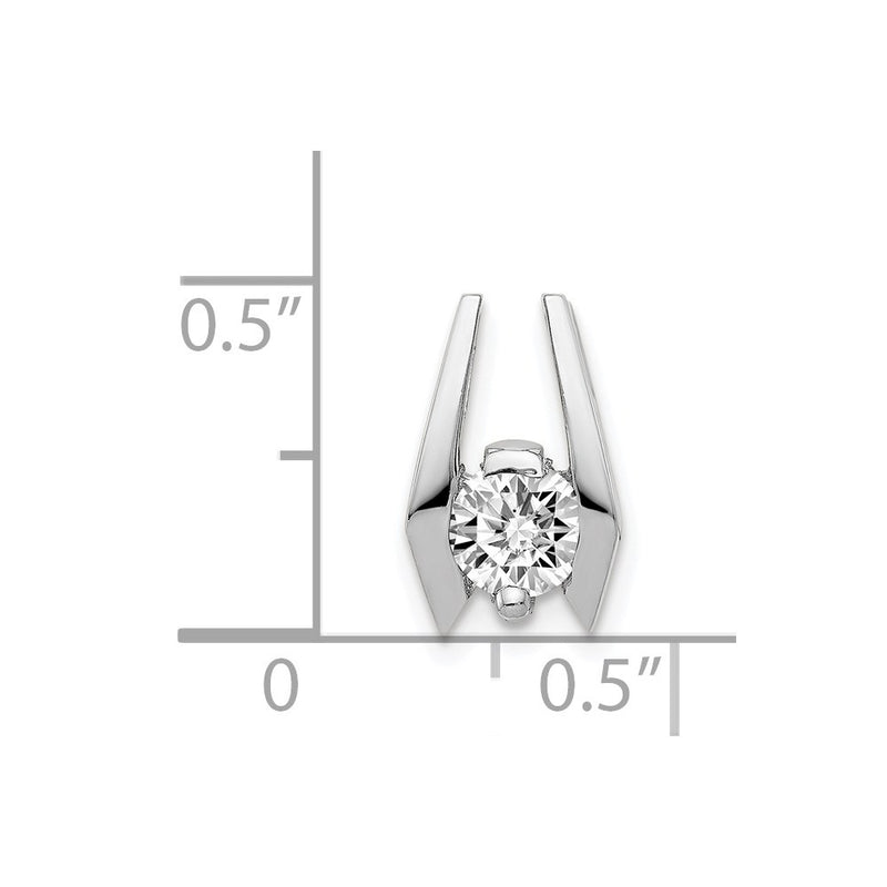 14k White Gold5.25mm AAA Diamond Slide