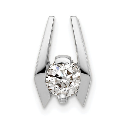 14k White Gold 5.25mm A Diamond Slide