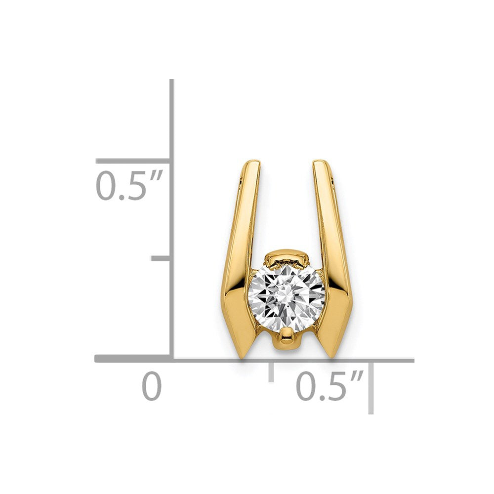 14k 4.75mm A Diamond Slide