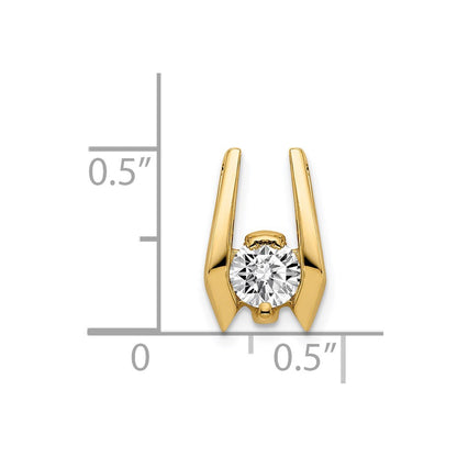 14k 4.75mm A Diamond Slide