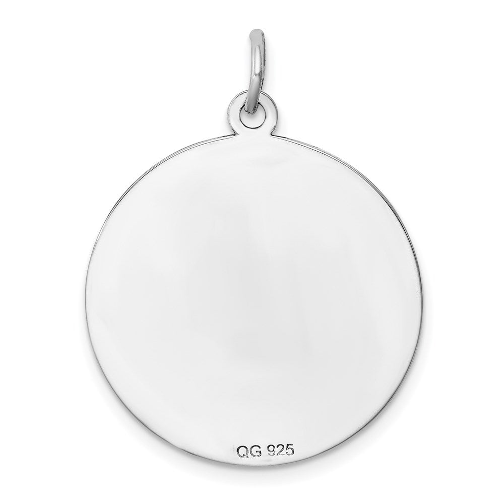 Sterling Silver Rhodium-Plated U.s. Navy Disc