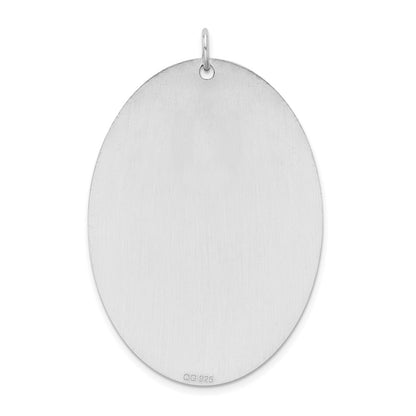 Sterling Silver Rhodium Plated Oval Medical Jewelry Pendant