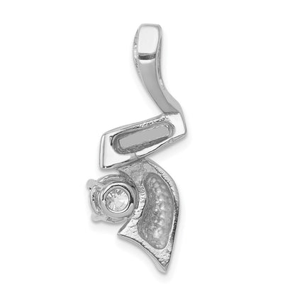 14k White Gold Holds 1 5mm AA Diamond Slide