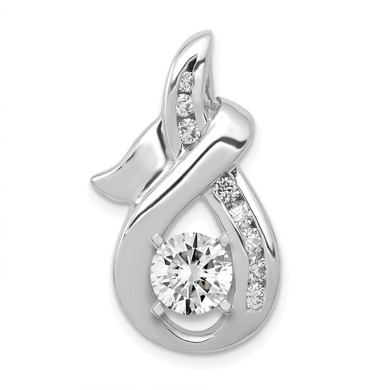 14k White Gold A Diamond Peg Slide