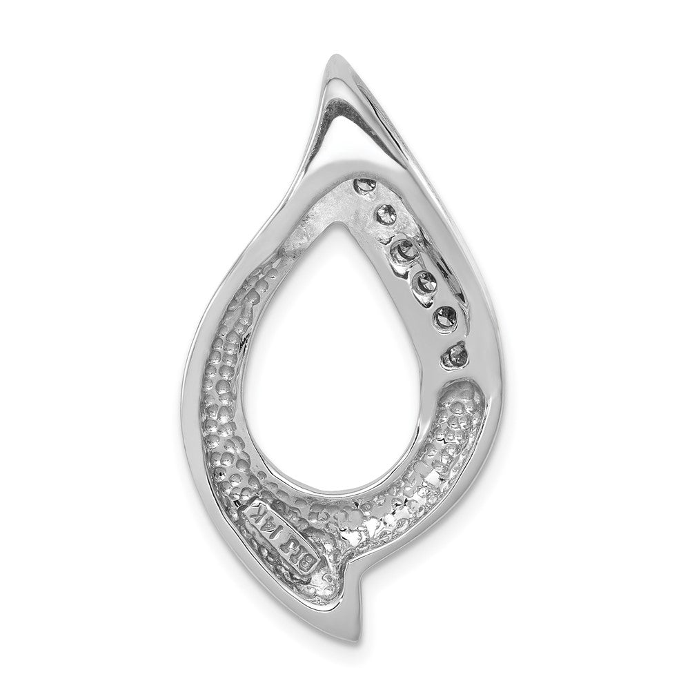 14k White Gold Holds 7 1.9mm stones  AA Diamond Slide