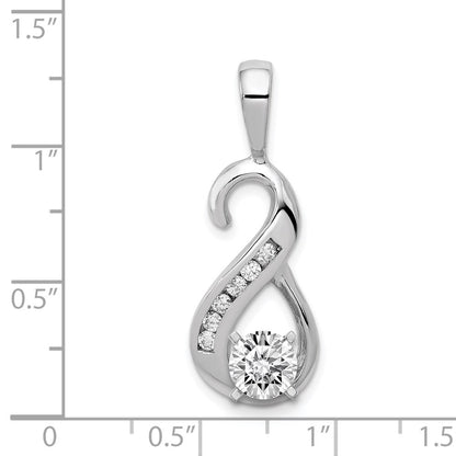 14k White Gold 6 1.9mm and Peg VS Diamond Slide