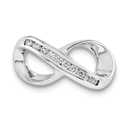 14k White Gold AA Diamond slide