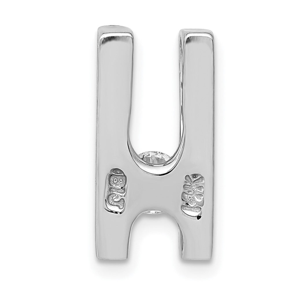 14k White Gold AAA 4.1mm Diamond Slide
