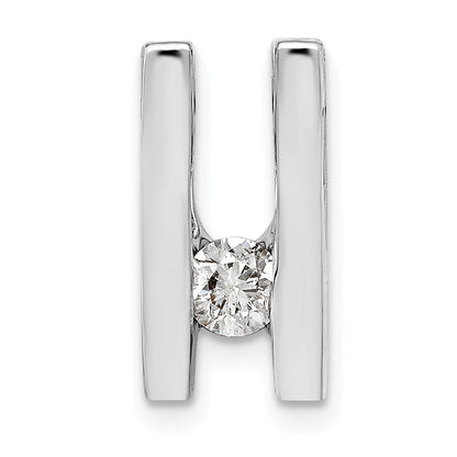 14k White Gold AAA 4.1mm Diamond Slide