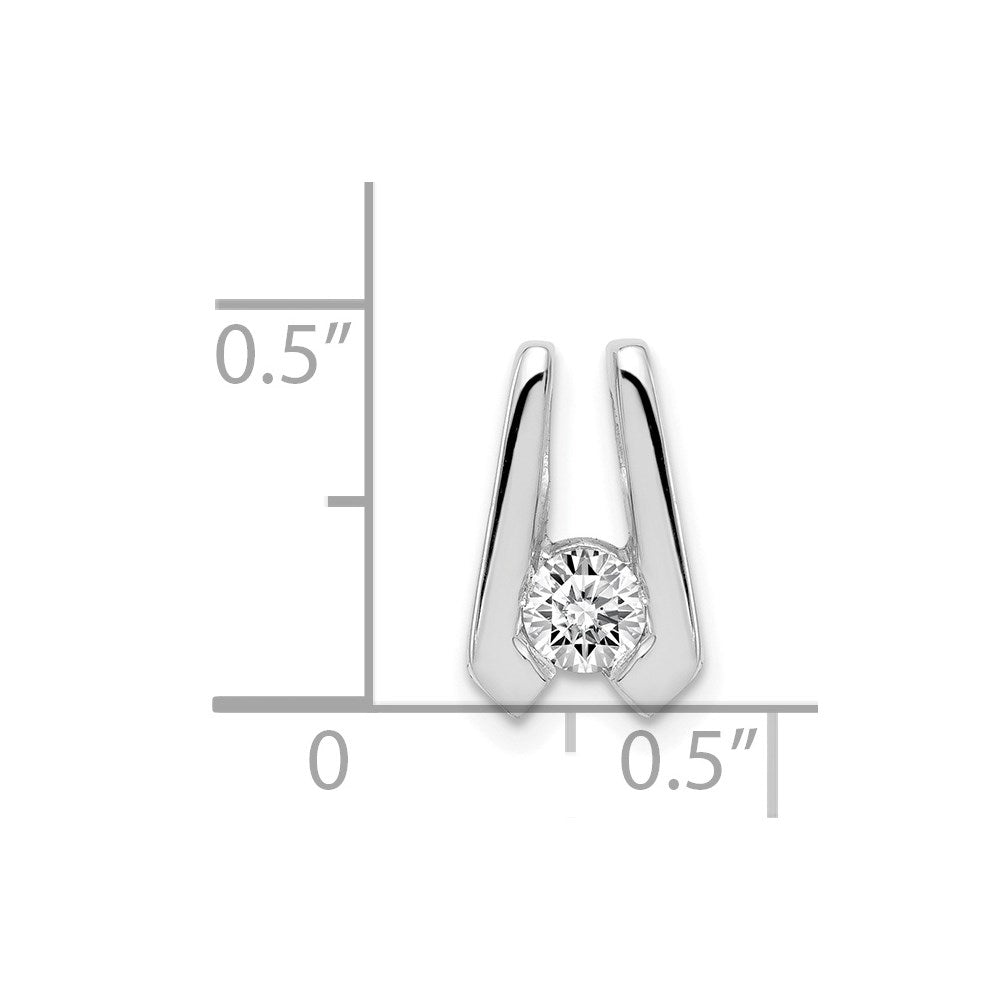 14k White Gold VS 4mm Diamond Slide