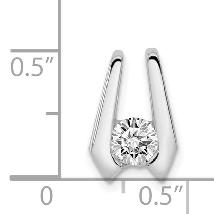 14k White Gold AAA 4.5mm Diamond Slide