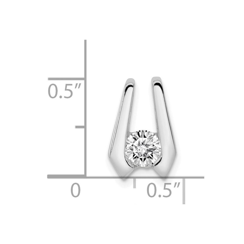 14k White Gold VS 4.5mm Diamond Slide