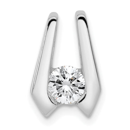 14k White Gold AAA 4.5mm Diamond Slide
